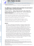 Cover page: Sex differences in dementia with Lewy bodies: Focused review of available evidence and future directions.