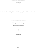 Cover page: Sentiment classification Using different machine learning algorithms and different word vectorizer