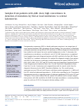 Cover page: Samples from patients with AML show high concordance in detection of mutations by NGS at local institutions vs central laboratories.