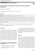 Cover page: Durability of FIT Screening After Cessation of a Screening Outreach Intervention