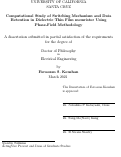 Cover page: Computational Study of Switching Mechanism and Data Retention in Dielectric Thin Film memristor Using Phase-Field Methodology