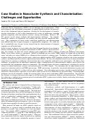 Cover page: Case Studies in Nanocluster Synthesis and Characterization: Challenges and Opportunities