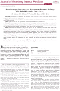 Cover page: Bronchoscopy, Imaging, and Concurrent Diseases in Dogs with Bronchiectasis: (2003-2014).