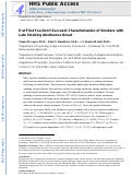 Cover page: If at first you don't succeed: Characterization of smokers with late smoking abstinence onset