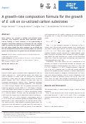 Cover page: A growth‐rate composition formula for the growth of E. coli on co‐utilized carbon substrates