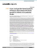 Cover page: A sex- and gender-based analysis of factors associated with linear growth in infants in Ecuadorian Andes.