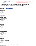 Cover page: The microenvironment dictates glycocalyx construction and immune surveillance