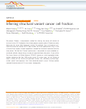 Cover page: Inferring structural variant cancer cell fraction