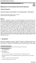 Cover page: Making Sense of Uncertainty in the Science Classroom: A Bayesian Approach.