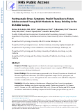 Cover page: Posttraumatic Stress Symptoms Predict Transition to Future Adolescent and Young Adult Moderate to Heavy Drinking in the NCANDA Sample