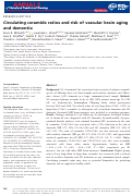 Cover page: Circulating ceramide ratios and risk of vascular brain aging and dementia