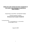 Cover page: Rheology and Convective Heat Transfer of Colloidal Gas Aphrons in Horizontal Minichannels