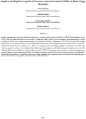 Cover page: Implicit and Explicit Cognitive Processes Associated with COVID-19 Mask-Usage Decisions