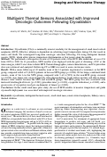 Cover page: Multipoint Thermal Sensors Associated with Improved Oncologic Outcomes Following Cryoablation.