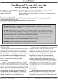 Cover page: Case Report of Torsion of Cryptorchid Testis Causing Abdominal Pain