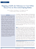 Cover page: Mapping of QTL for Tolerance to Cereal Yellow Dwarf Virus in Two‐rowed Spring Barley