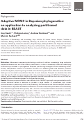 Cover page: Adaptive MCMC in Bayesian phylogenetics: an application to analyzing partitioned data in BEAST