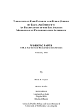 Cover page: Variations in Fare Payment and Public Subsidy by Race and Ethnicity: An Examination of the Los Angeles Metropolitan Transportation Authority