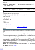 Cover page: Electronic Video Consent to Power Precision Research: A Pilot Cohort Study