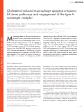 Cover page: Cholesterol-induced macrophage apoptosis requires ER stress pathways and engagement of the type A scavenger receptor