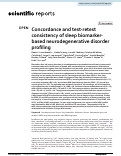 Cover page: Concordance and test-retest consistency of sleep biomarker-based neurodegenerative disorder profiling.