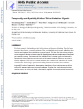 Cover page: Temporally and Spatially Distinct Thirst Satiation Signals