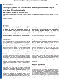 Cover page: Uncoupling heart cell specification and migration in the simple chordate Ciona intestinalis