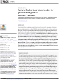 Cover page: Fast and flexible linear mixed models for genome-wide genetics