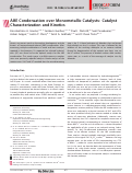Cover page: ABE Condensation over Monometallic Catalysts: Catalyst Characterization and Kinetics