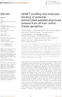 Cover page: ADMET profiling and molecular docking of potential antimicrobial peptides previously isolated from African catfish, Clarias gariepinus