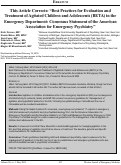 Cover page: This Article Corrects: “Best Practices for Evaluation and Treatment of Agitated Children and Adolescents (BETA) in the Emergency Department: Consensus Statement of the American Association for Emergency Psychiatry”