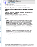 Cover page: Diagnosis of spinal lesions using perfusion parameters measured by DCE-MRI and metabolism parameters measured by PET/CT