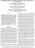 Cover page: Quantifying the Utility of Complexity and Feedback Loops in Causal Models for Decision Making