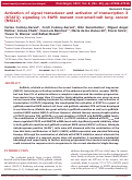 Cover page: Activation of signal transducer and activator of transcription 3 (STAT3) signaling in EGFR mutant non-small-cell lung cancer (NSCLC)