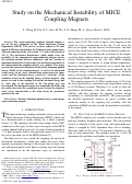 Cover page: Study on the Mechanical Instability of MICE Coupling Magnets