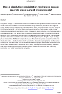 Cover page: A dissolution-precipitation mechanism is at the origin of concrete creep in moist environments