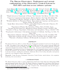 Cover page: The Simons Observatory: deployment and current configuration of the observatory control system for SAT-MF1 and data access software systems