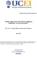 Cover page: Public Support for Oil and Gas Drilling in California's Forests and Parks