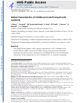 Cover page: Global characteristics of childhood acute promyelocytic leukemia