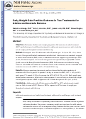 Cover page: Early weight gain predicts outcome in two treatments for adolescent anorexia nervosa