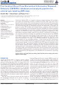 Cover page: The Cerebral Blood Flow Biomedical Informatics Research Network (CBFBIRN) database and analysis pipeline for arterial spin labeling MRI data