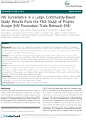 Cover page: HIV Surveillance in a Large, Community-Based Study: Results from the Pilot Study of Project Accept (HIV Prevention Trials Network 043)