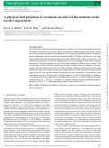 Cover page: A physical interpretation of stochastic models for fluctuations in the Earth's dipole field