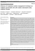 Cover page: Influence of respiratory motion management technique on radiation pneumonitis risk with robotic stereotactic body radiation therapy.