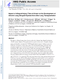 Cover page: Impact of Allograft Injury Time of Onset on the Development of Chronic Lung Allograft Dysfunction After Lung Transplantation