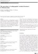 Cover page: The prevalence of radiographic vertebral fractures in Mexican men