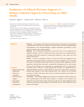 Cover page: Evaluation of Clinical Decision Support to Reduce Sedative-Hypnotic Prescribing in Older Adults