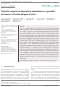 Cover page: Tripartite parasitic and symbiotic interactions as a possible mechanism of horizontal gene transfer