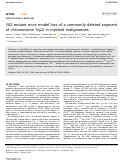 Cover page: 5G2 mutant mice model loss of a commonly deleted segment of chromosome 7q22 in myeloid malignancies.