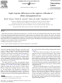 Cover page: Light response differences in the superior colliculus of albino and pigmented rats